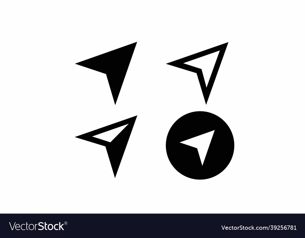 Navigation arrow set vector image Navigation arrow set
