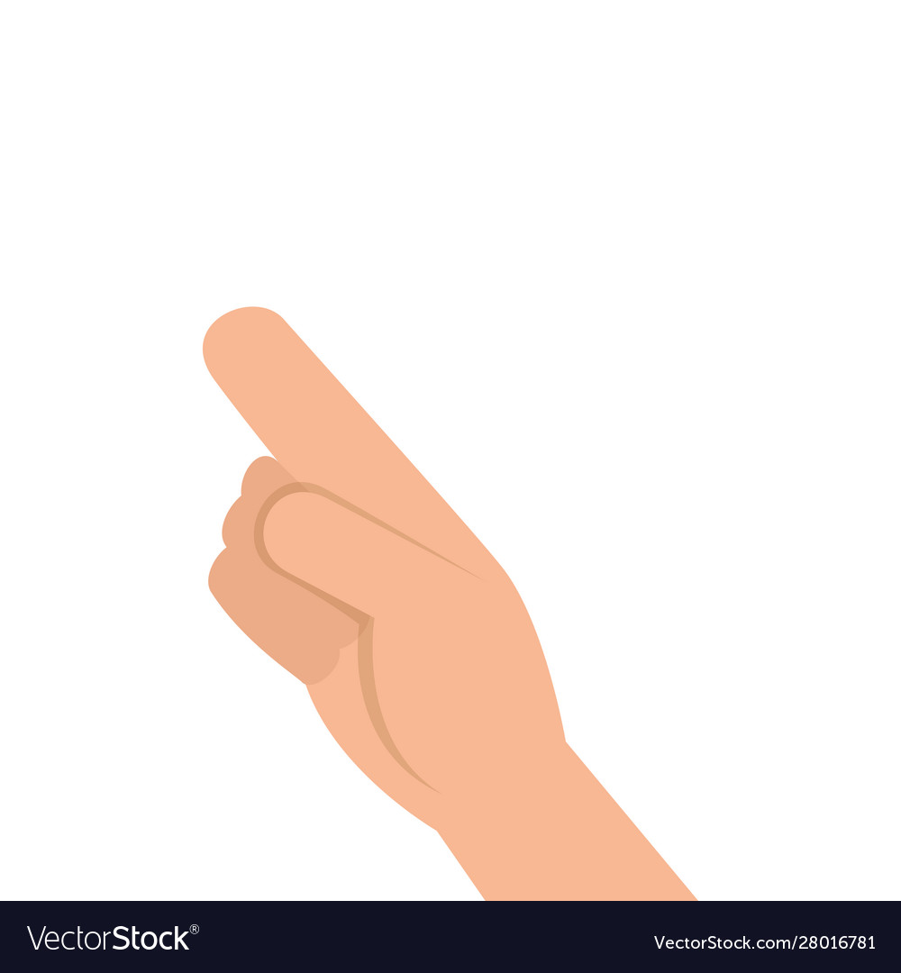 Pointing hand human isolated icon