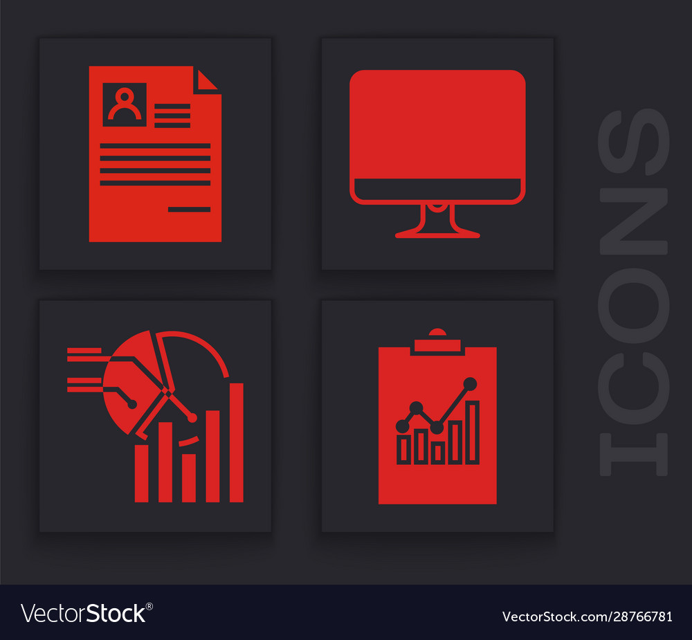 Set clipboard with graph chart resume computer