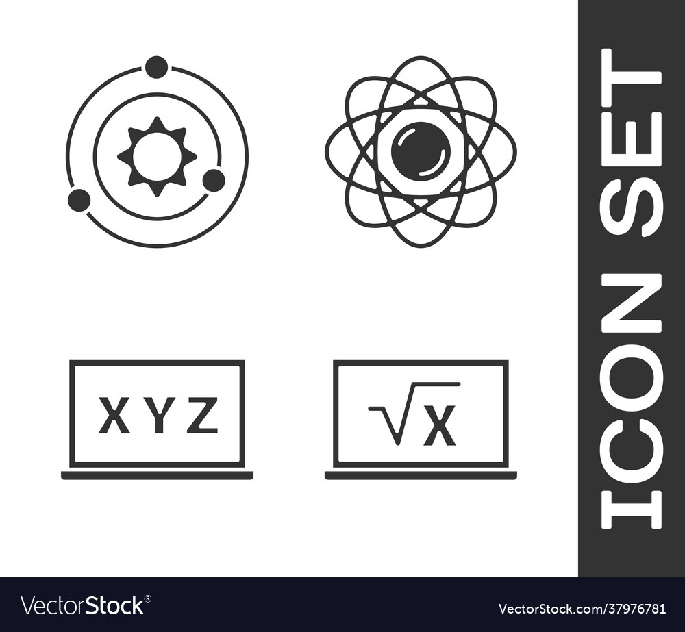 Set square root x glyph solar system xyz