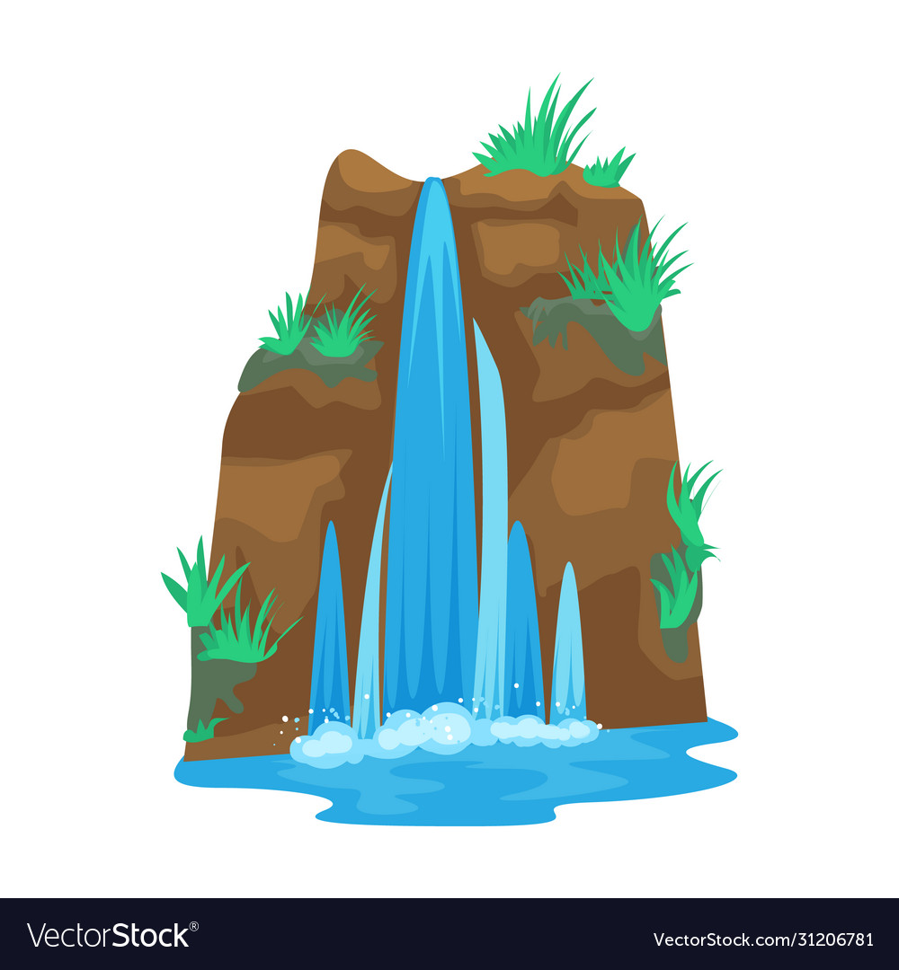 Waterfall iconcartoon icon isolated