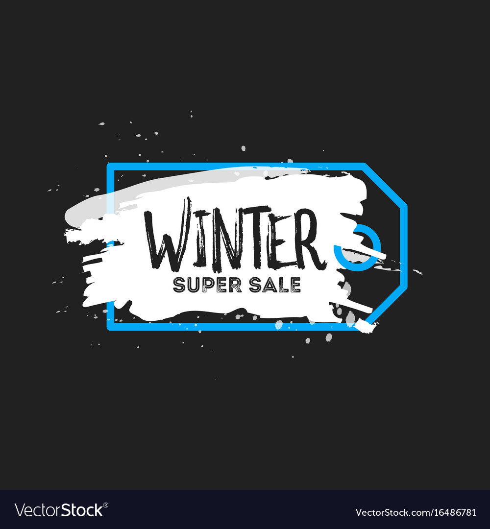 Winter sale poster design template or background