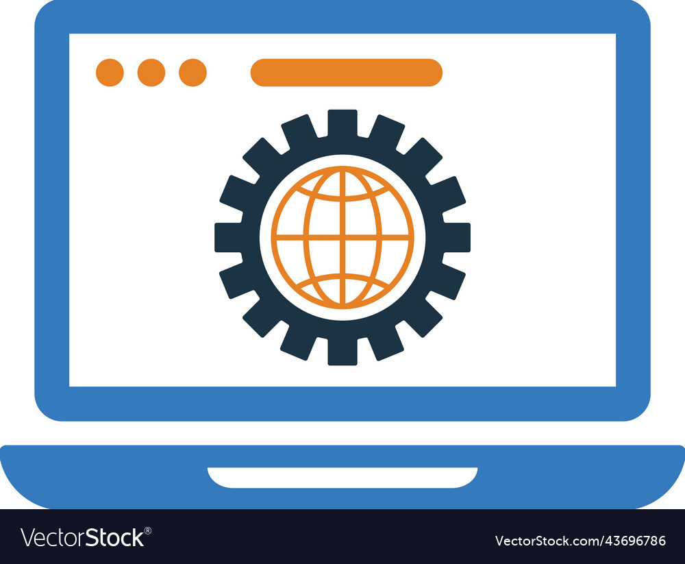 Browser setting settings icon editable logo