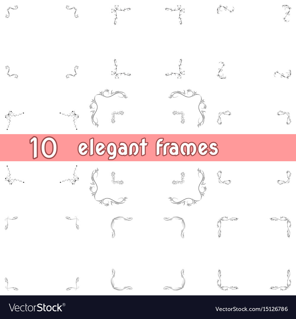 Bunch of square frames design templates