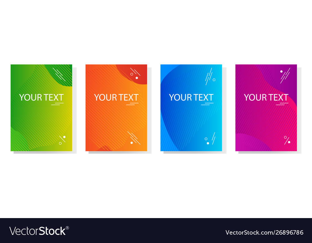 Colorful set abstract dynamic modern bright