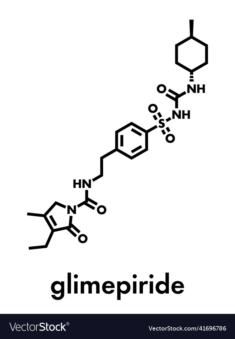 Glimepirid Diabetes medikamentöser Molekülskelett