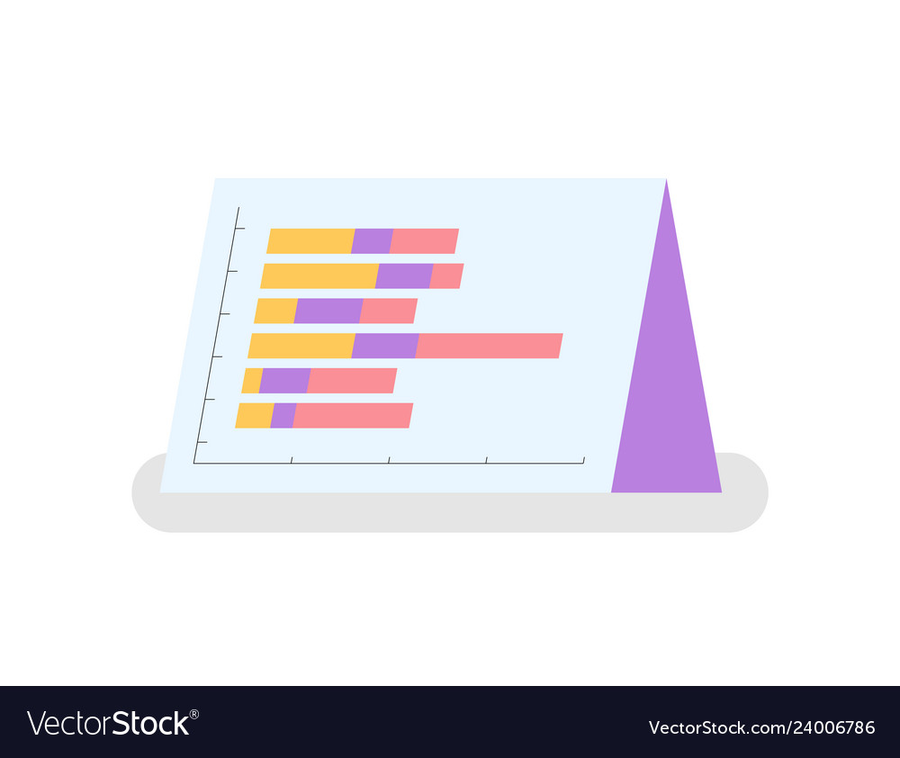 Graphic or statistical chart scale and color bars vector image Graphic or statistical chart scale and color bars