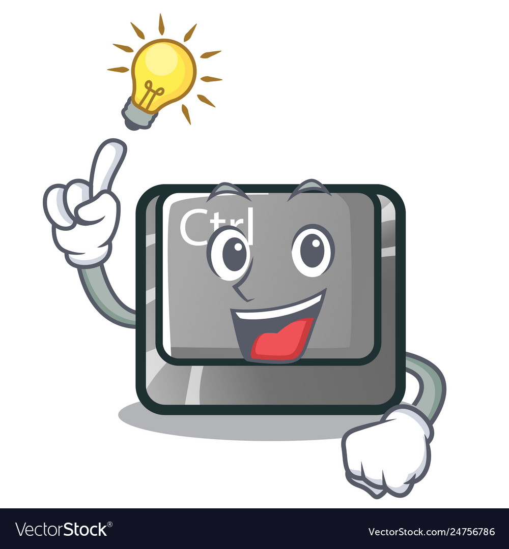 Have an idea ctrl button on cartoon keyboard