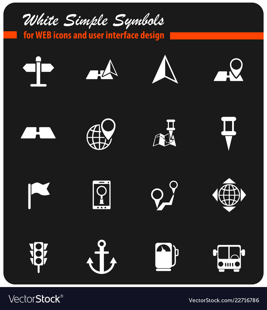 Navigation icon set
