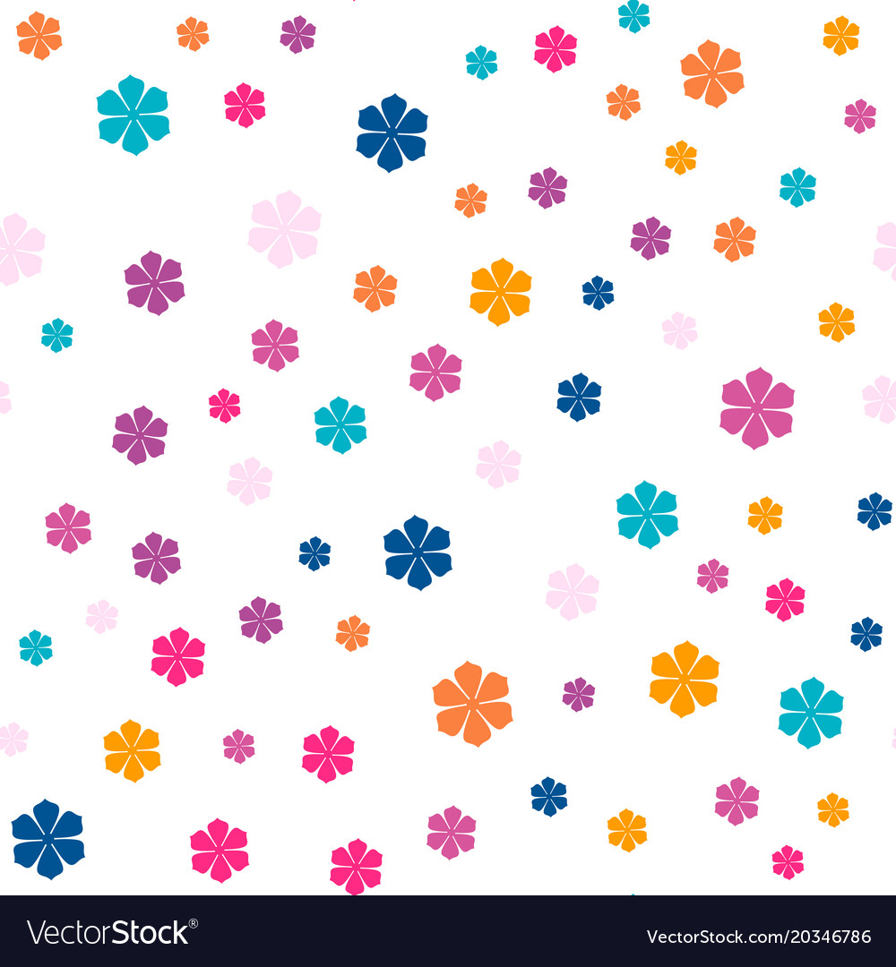 Seamless pattern with colorful flowers