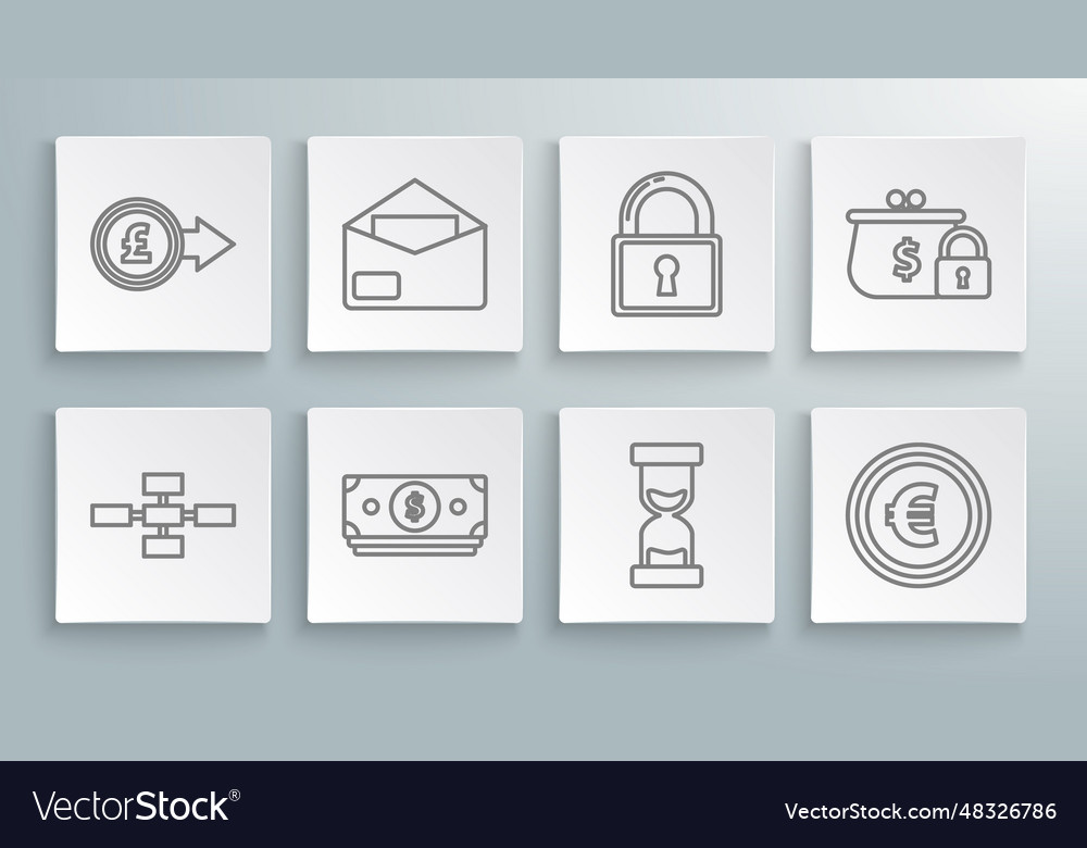 Set line business hierarchy organogram chart vector image Set line business hierarchy organogram chart
