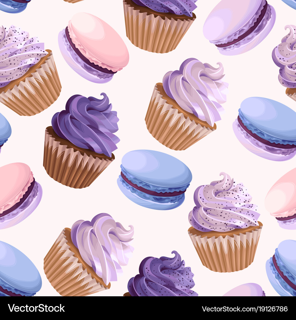 Sweets seamless pattern Royalty Free Vector Image