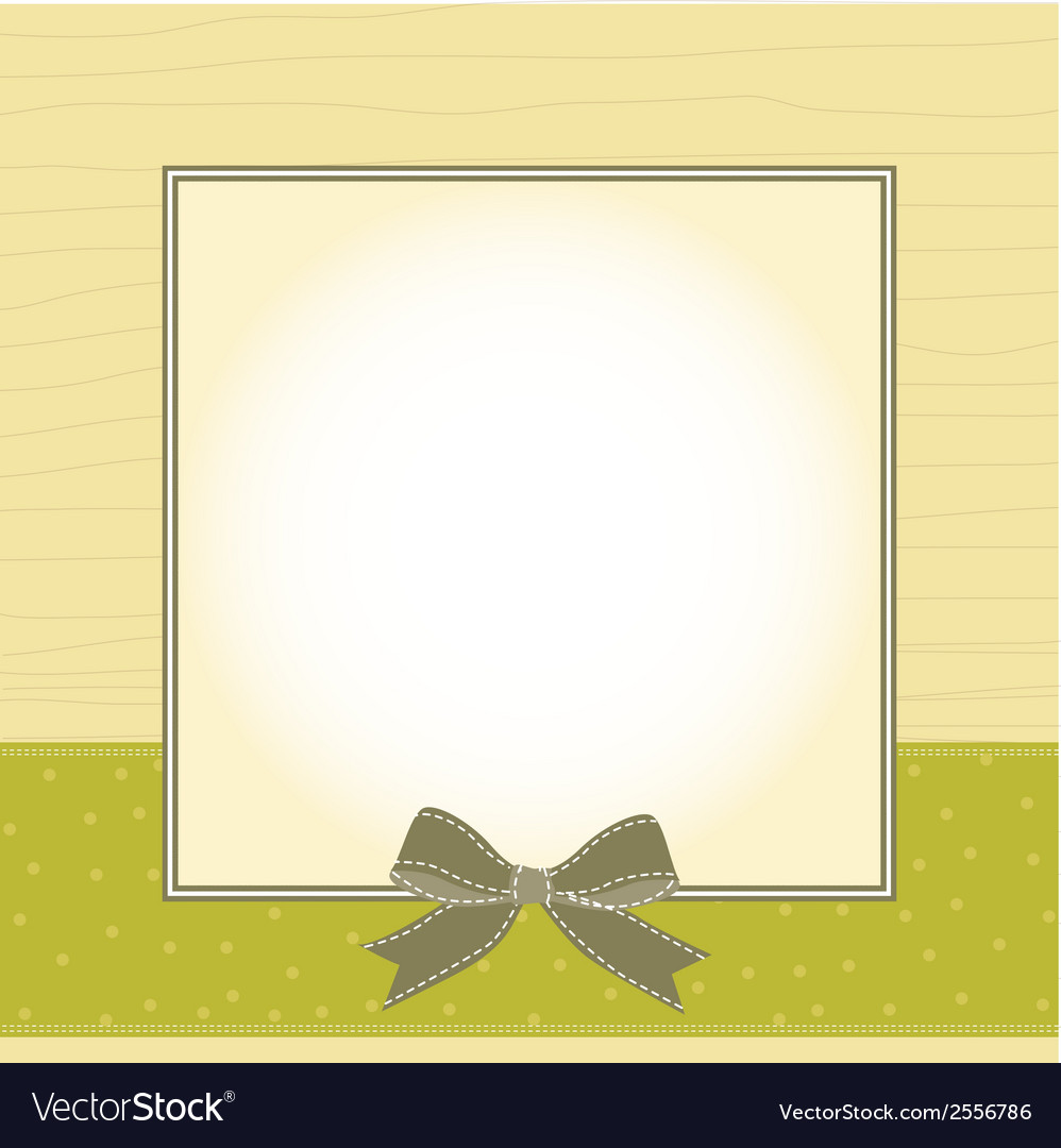 Template frame design for greeting card
