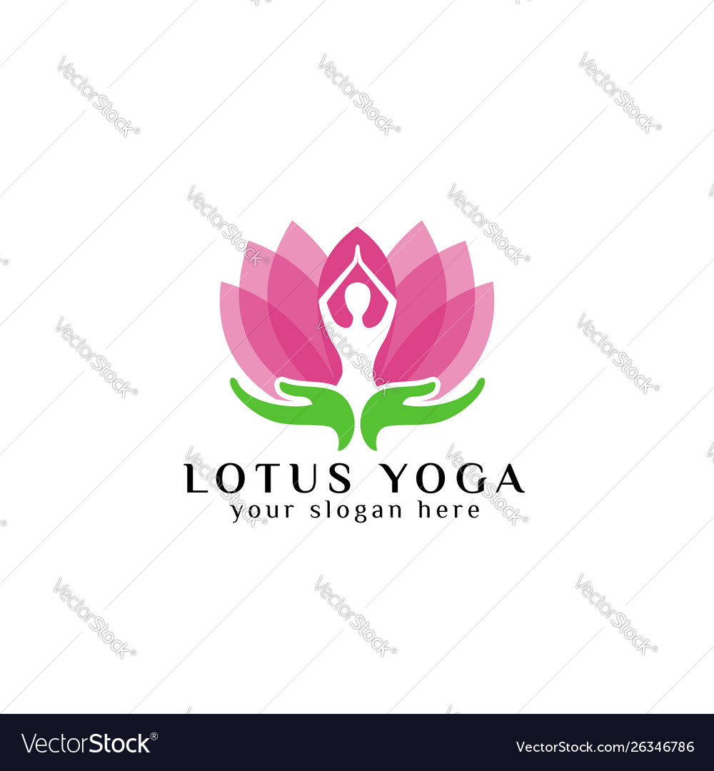 Yoga logo design stock in overlay color style