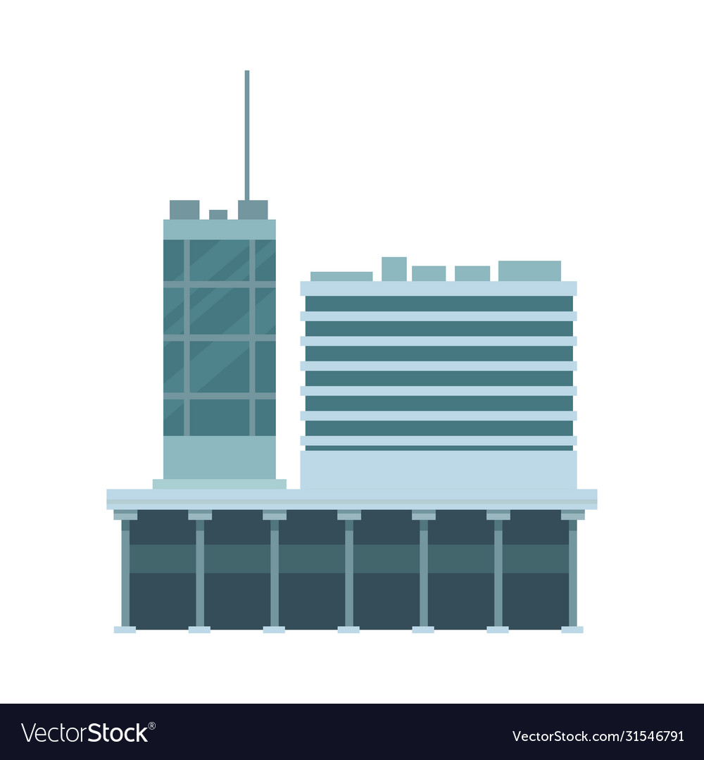 Airport terminal building isolated icon Royalty Free Vector