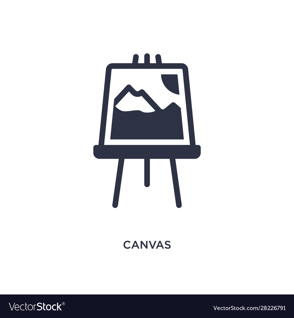 Canvas icon on white background simple element