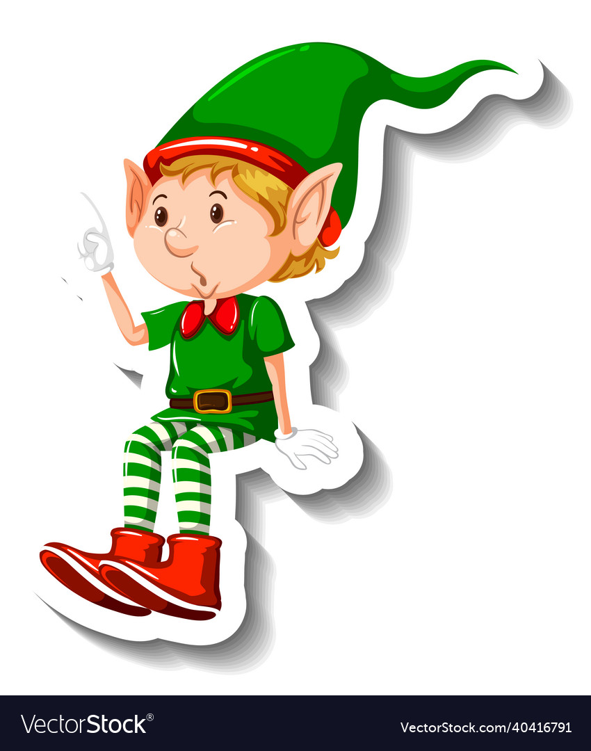 Christmas elf cartoon character