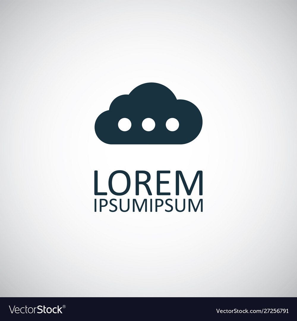 Cloud icon for web and ui on white background