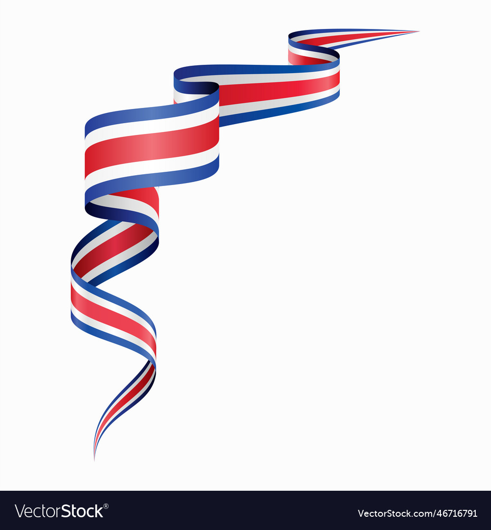 Costa rican flag wavy abstract background Vector Image