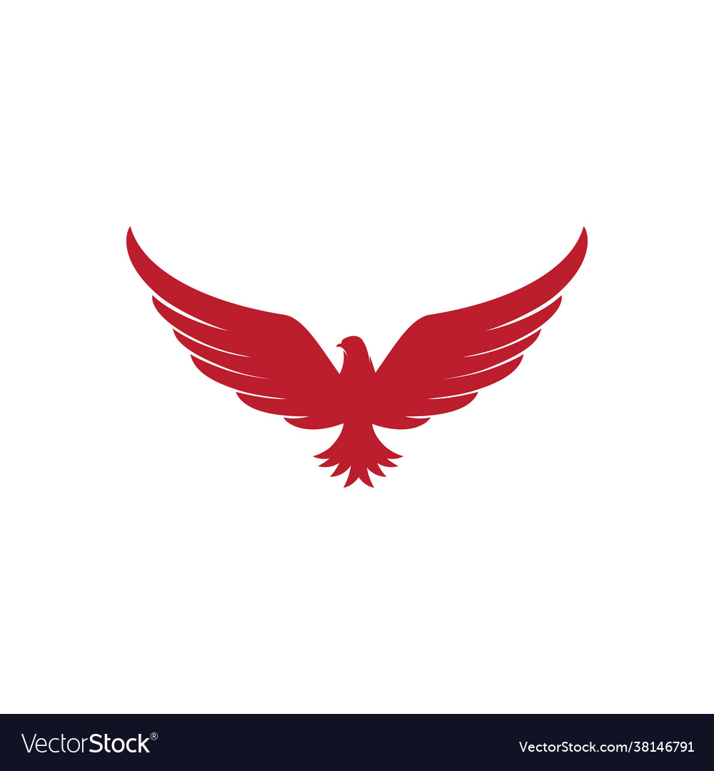 Falcon wing icon template Royalty Free Vector Image