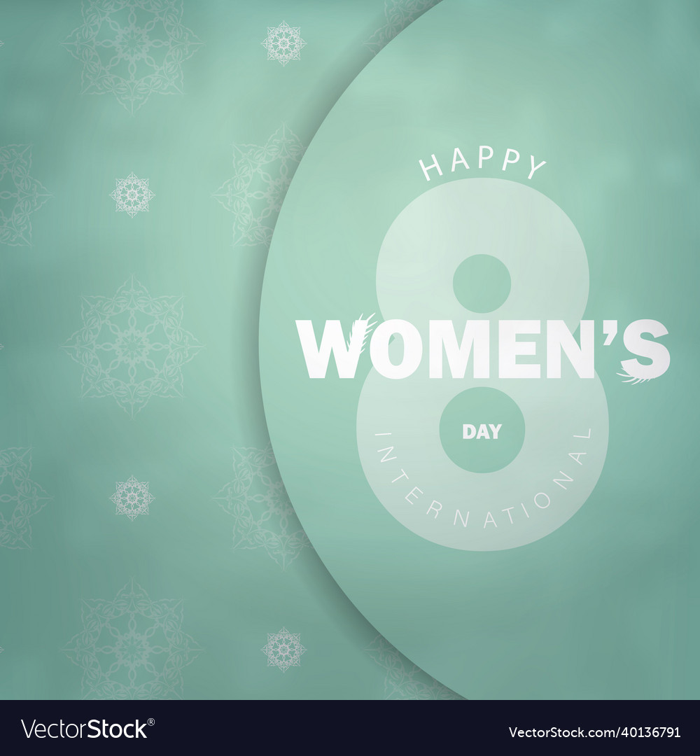 Holiday card international womens day mint color