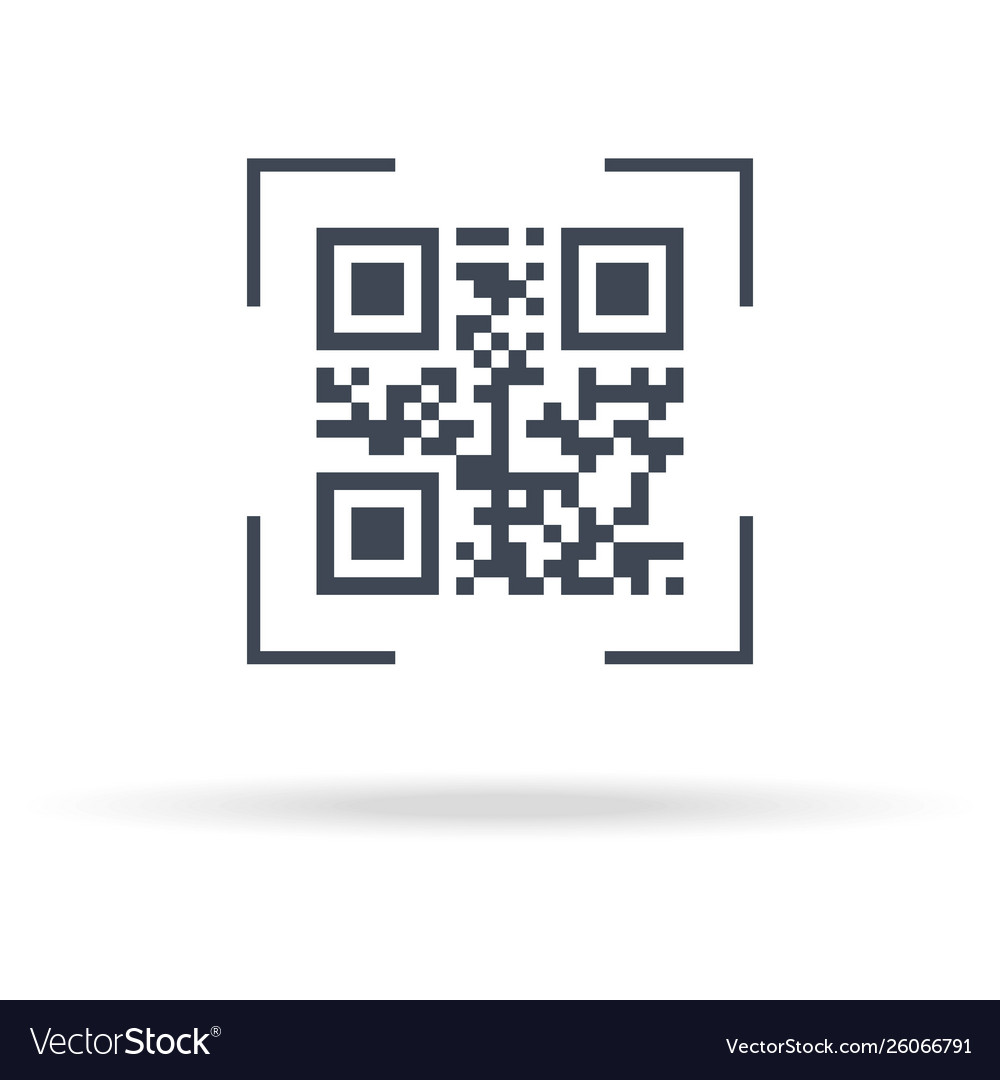 Qr scan icon concept encode matrix ecommerce vector image Qr scan icon concept encode matrix ecommerce