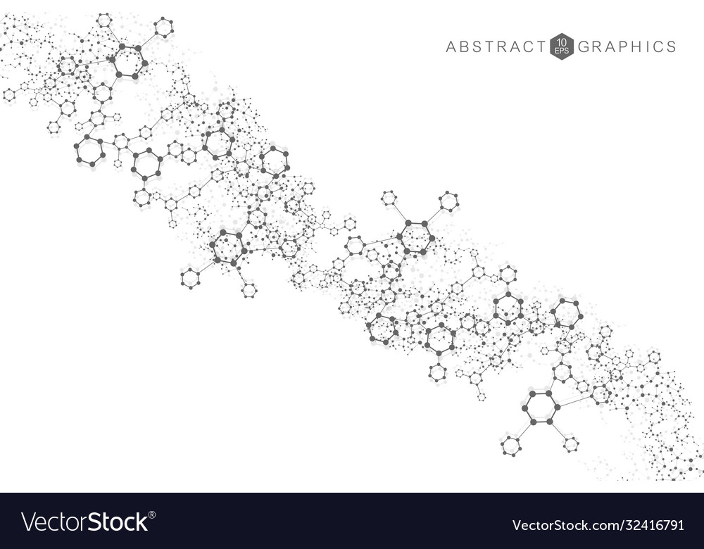Science network pattern connecting lines and dots Vector Image Science network pattern connecting lines and dots