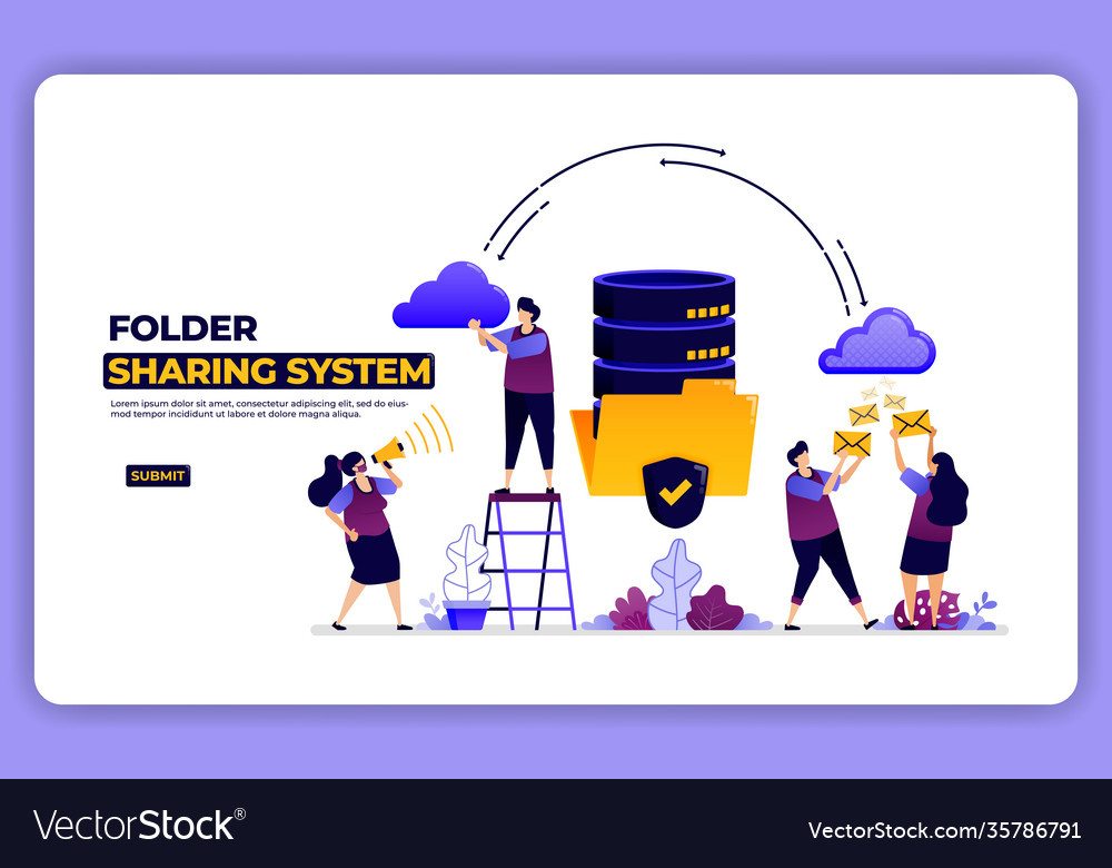 Website design folder sharing system database