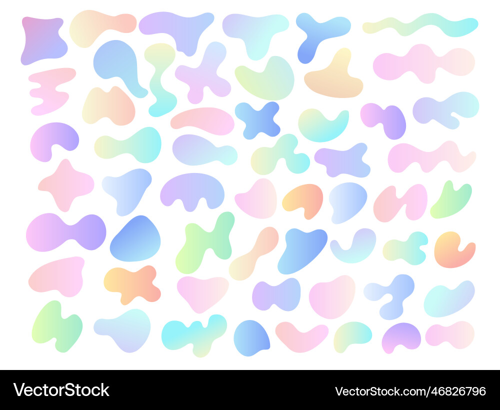 Abstract fluid shapes gradient liquid elements Vector Image