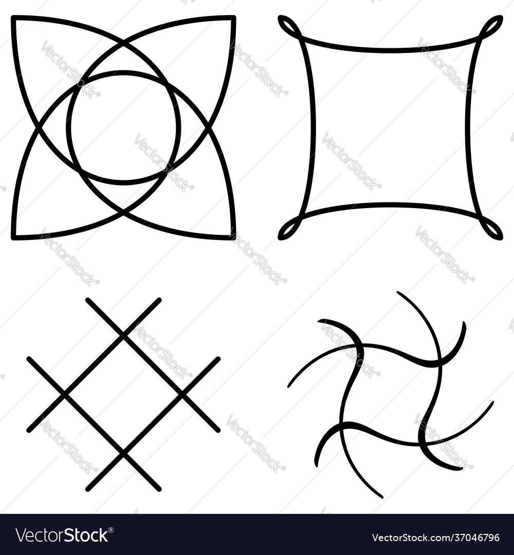 Abstract motif mandala shape design element vector image Abstract motif mandala shape design element