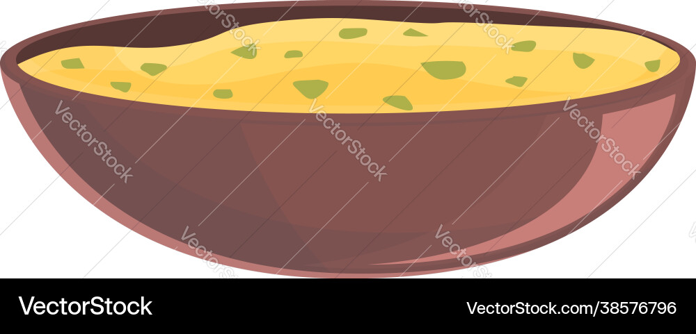 Beans soup icon cartoon bean bowl Royalty Free Vector Image