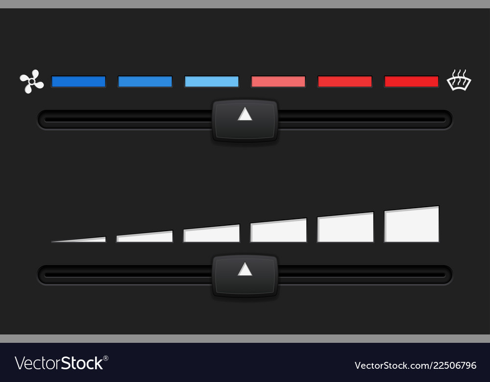 Car dashboard elements with level sliders Vector Image