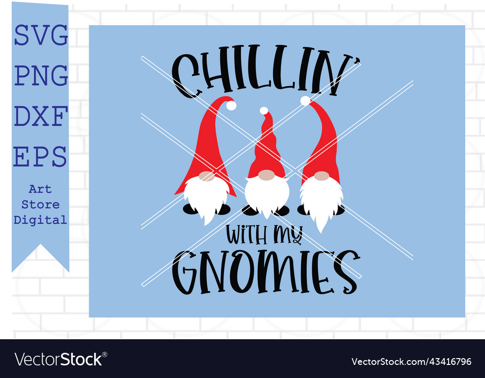 Chillin with my gnomies 6 Royalty Free Vector Image