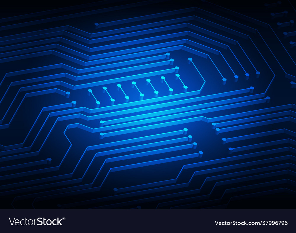 Circuit technology background with hi-tech Vector Image Circuit technology background with hi-tech