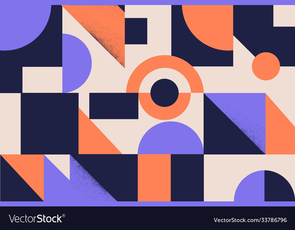 Colorful simple geometrical shapes and figures