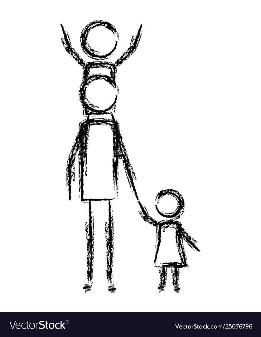 Familie Silhouette Figuren