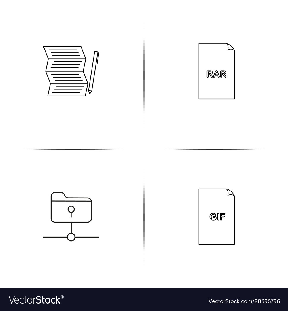 Files and folders sign simple linear icon
