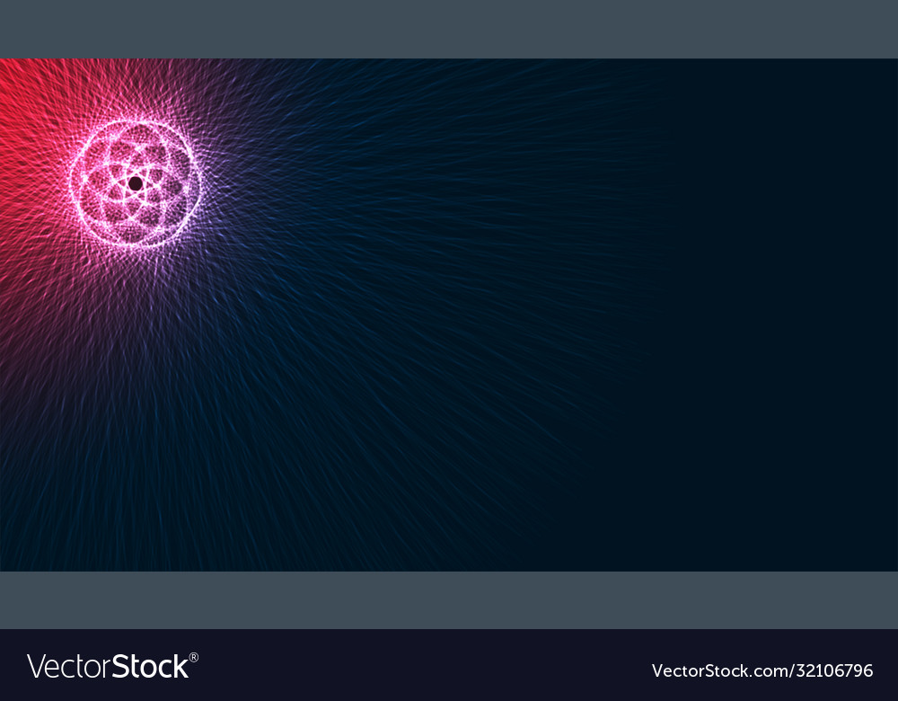 Glowing fractal lines abstract digital background