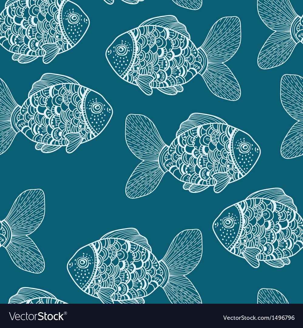 Intricate Fish Pattern Background