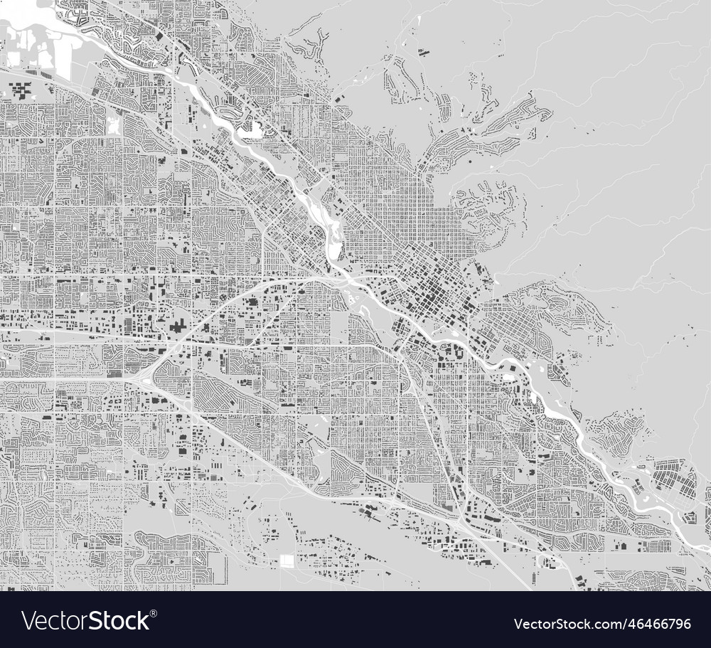 Karte von boise city idaho urban schwarz und weiß