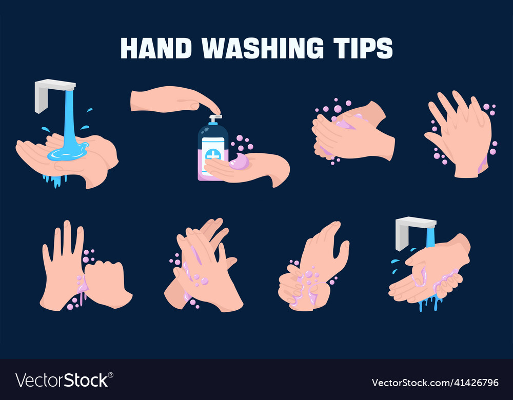 Personal hygiene disease prevention Royalty Free Vector