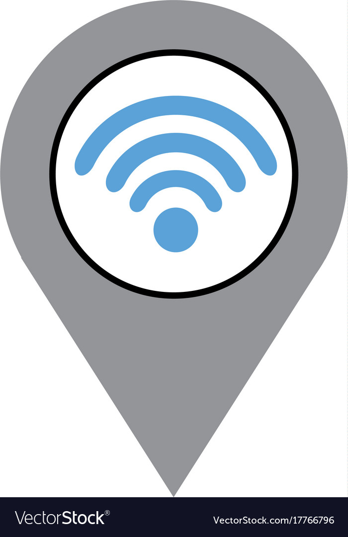 Pointer map with wifi internet signal connection