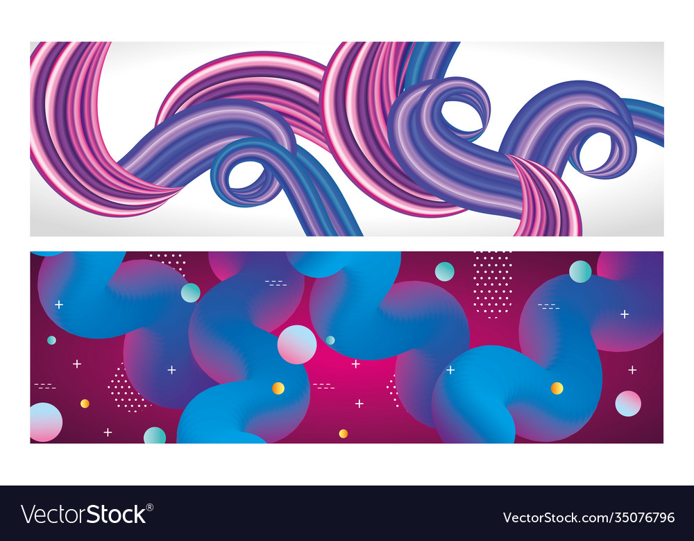 Purple and blue colors flow posters