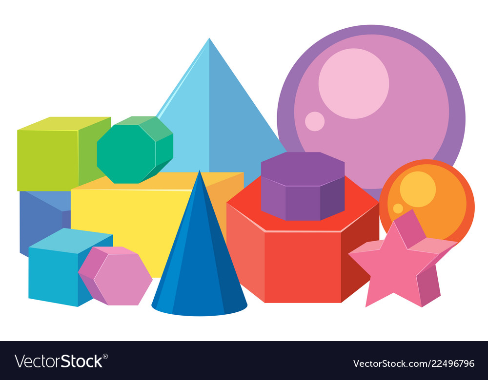 Set math geometry shapes Royalty Free Vector Image