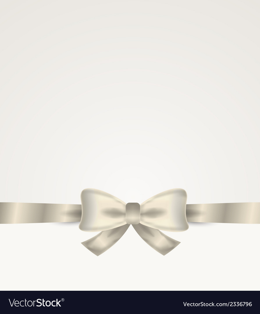 Silver ribbon with bow