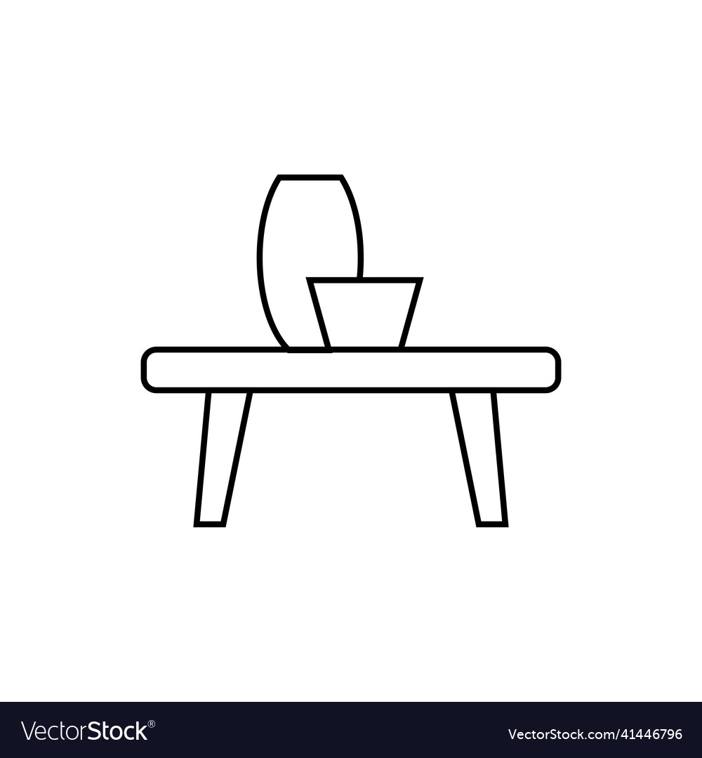Table concept line icon linear vector image Table concept line icon linear