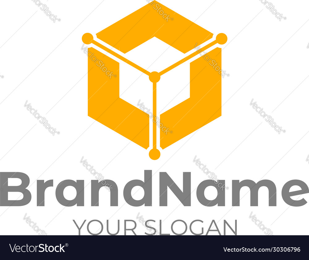 Y yellow hexagon logo design Royalty Free Vector Image