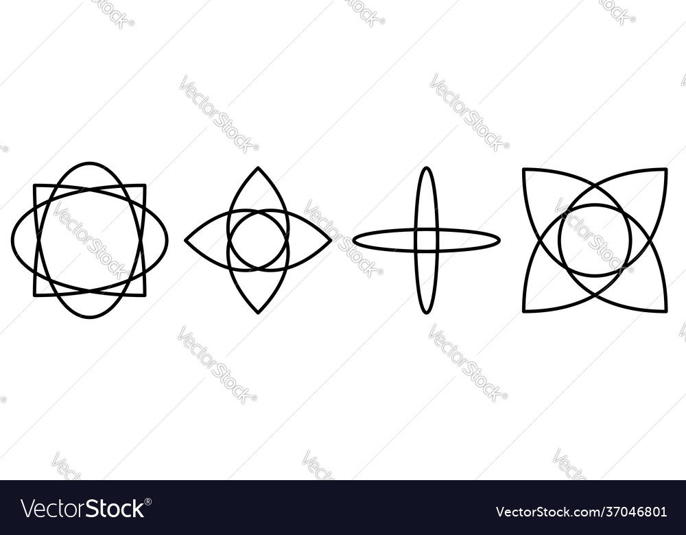 Abstract motif mandala shape design element vector image Abstract motif mandala shape design element