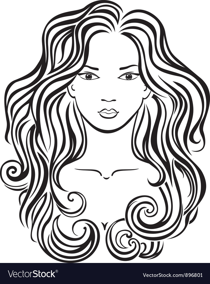 Beautiful girls face Royalty Free Vector Image