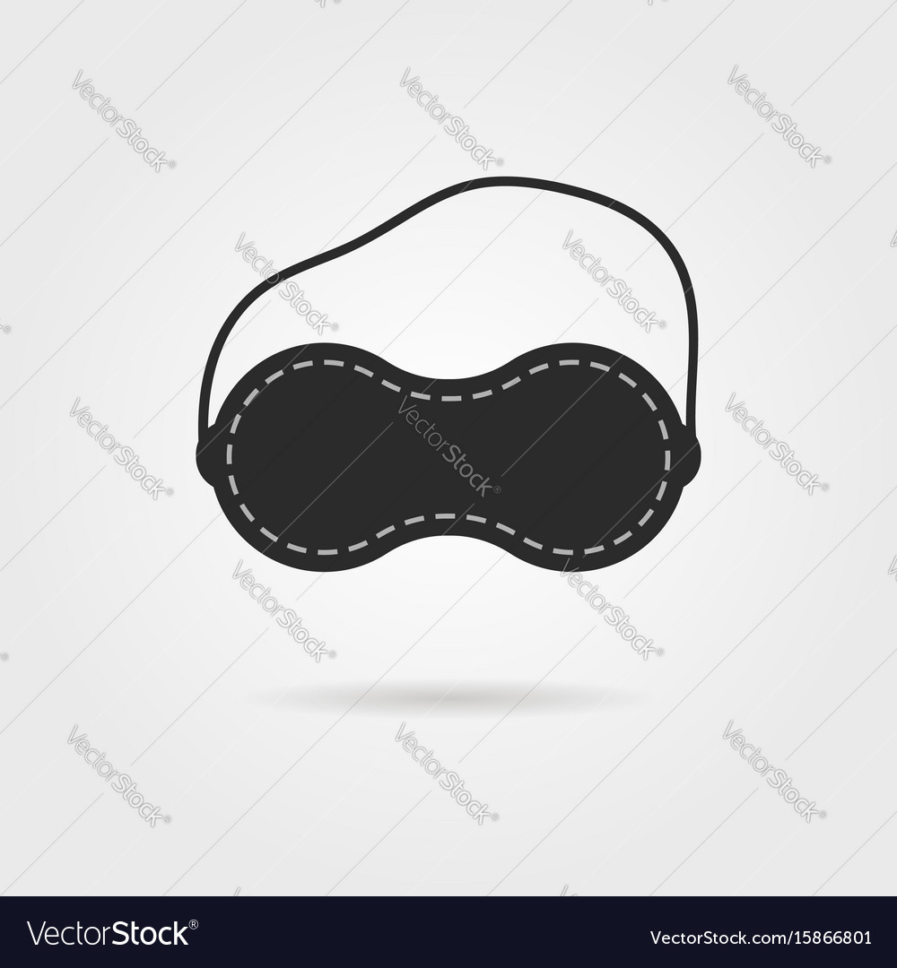 Black Sleep Mask Icon Royalty Free Vector Image